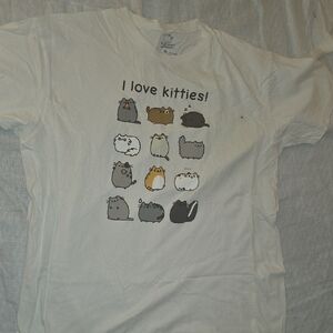Pusheen I Love Kitties Gray and White T-Shirt